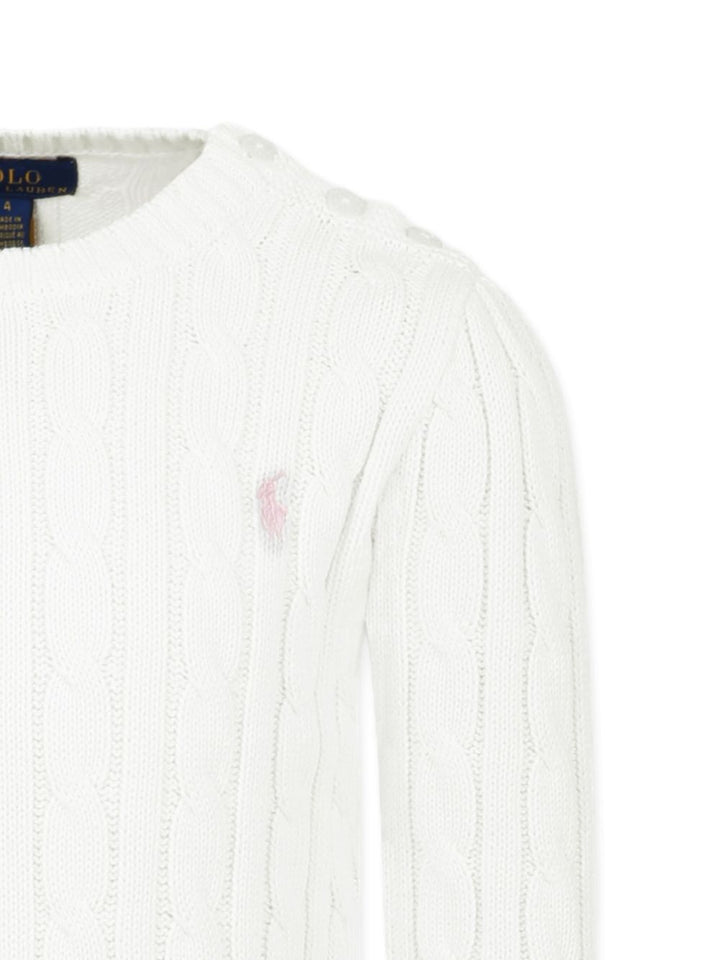Maglione bianco per bambina 313901316 011 Ralph Lauren Kids 
