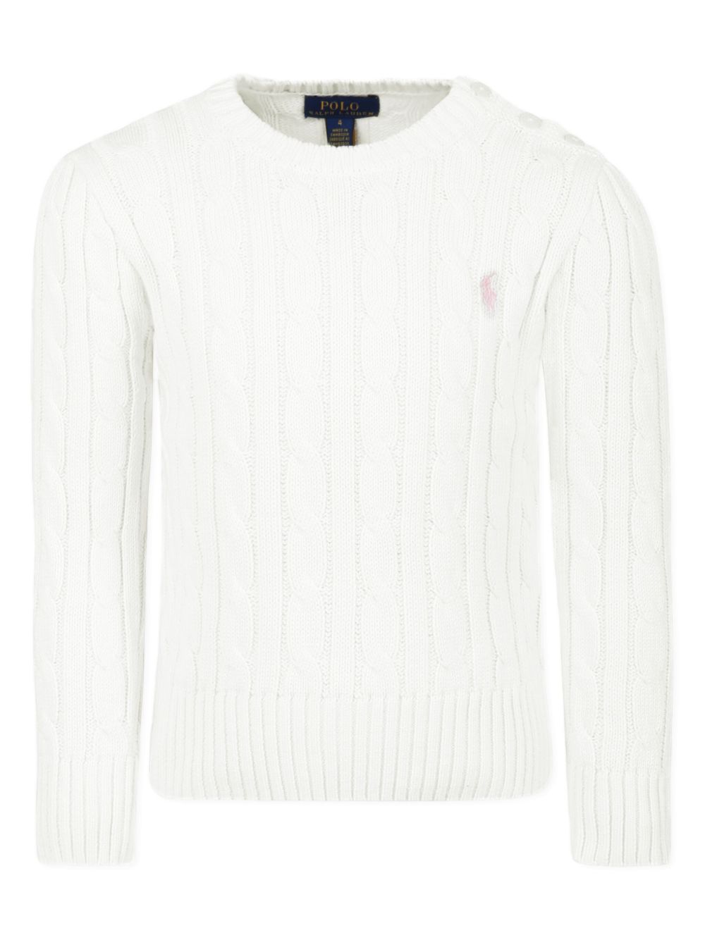 Maglione bianco per bambina 313901316 011 Ralph Lauren Kids 