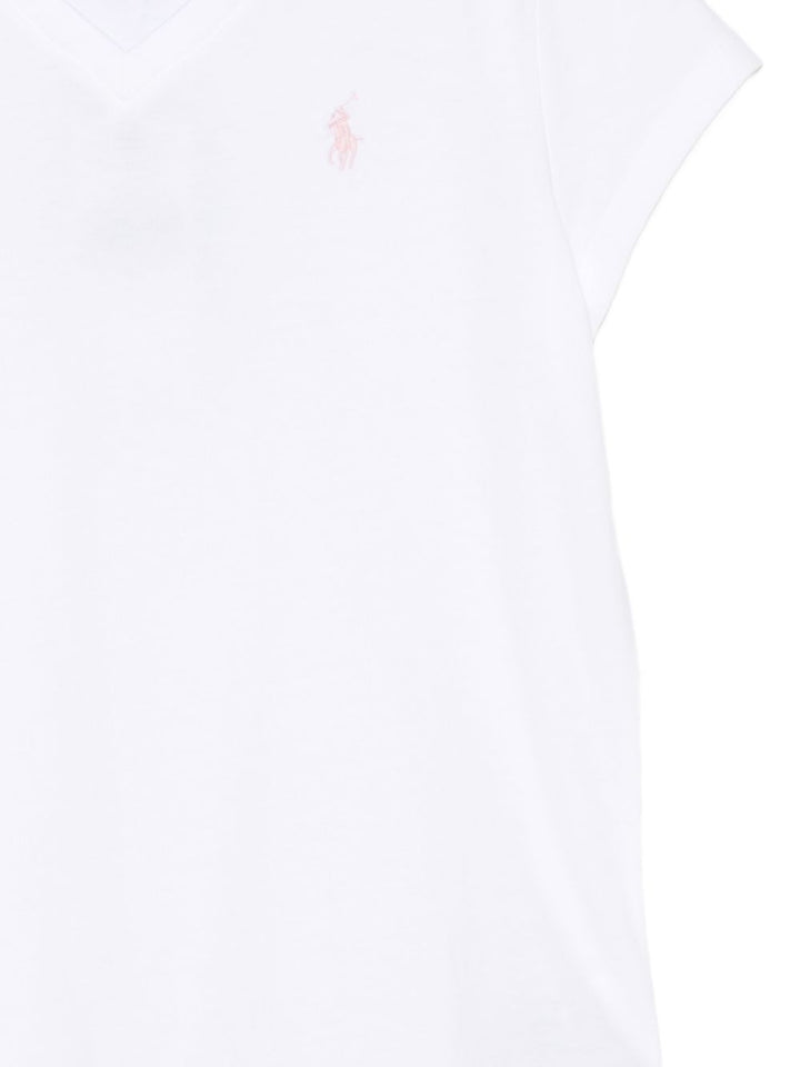 T-shirt bianca per bambina 313A10636 003 Ralph Lauren Kids 