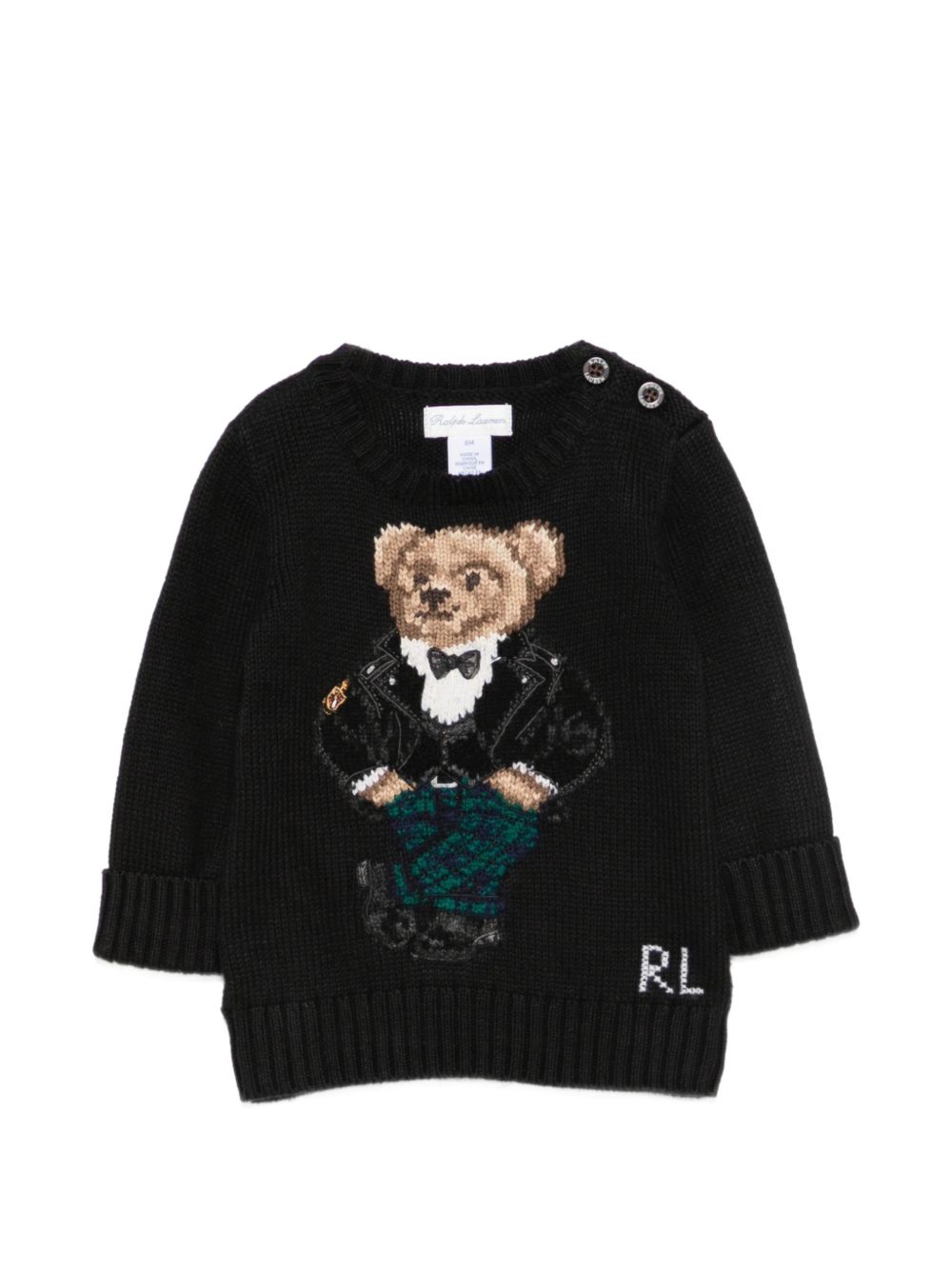 Maglione nero per neonato 320B29194 001 Ralph Lauren Kids 