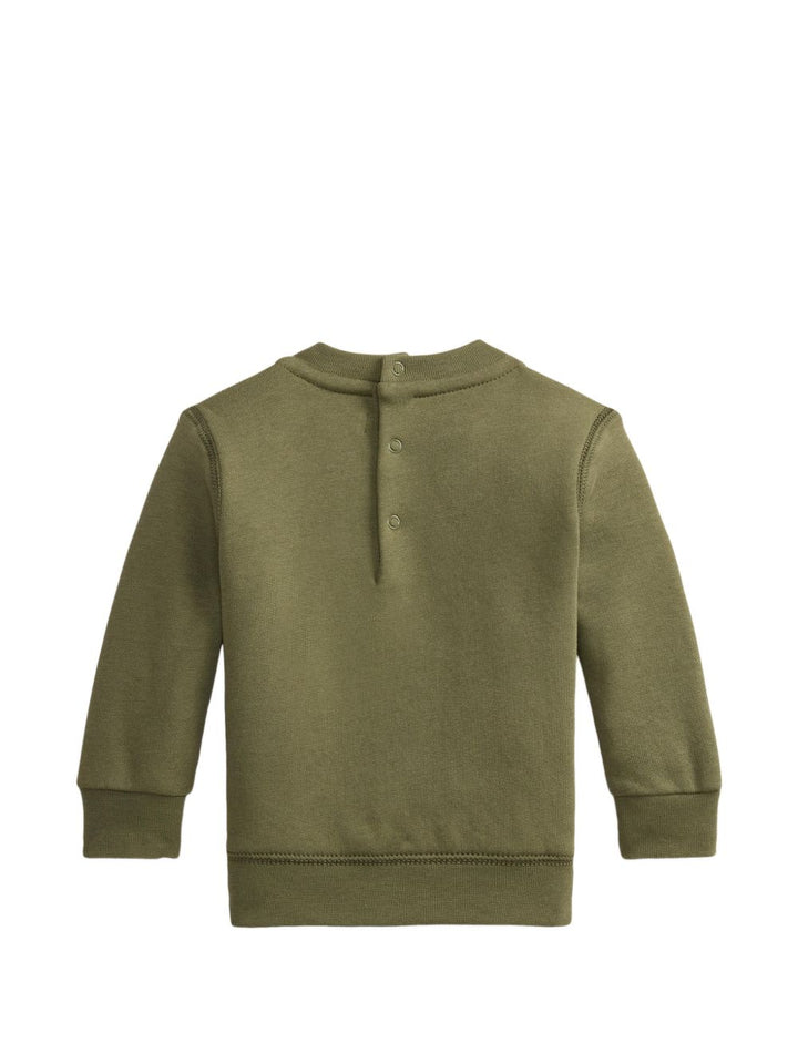 Felpa verde oliva per neonato 320B30216 001 Ralph Lauren Kids 