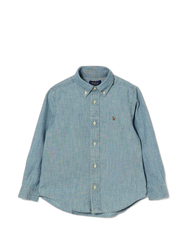 Camicia in jeans blu per bambino 322703283 001 Ralph Lauren Kids 
