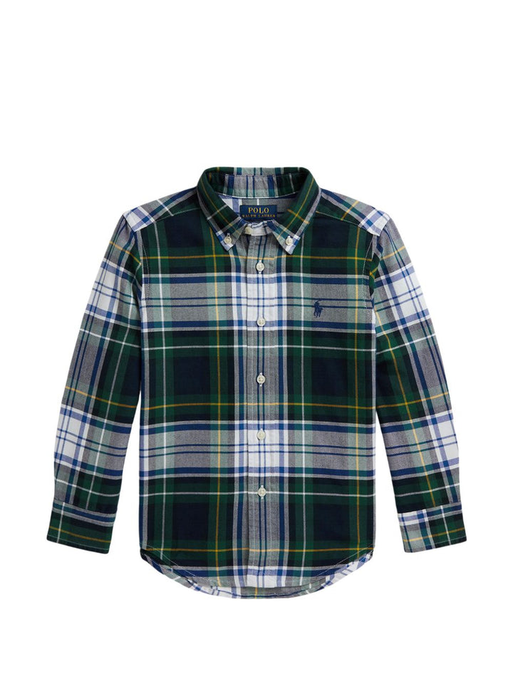 Camicia nera/verde/bianca per bambino 322B24623 001 Ralph Lauren Kids 