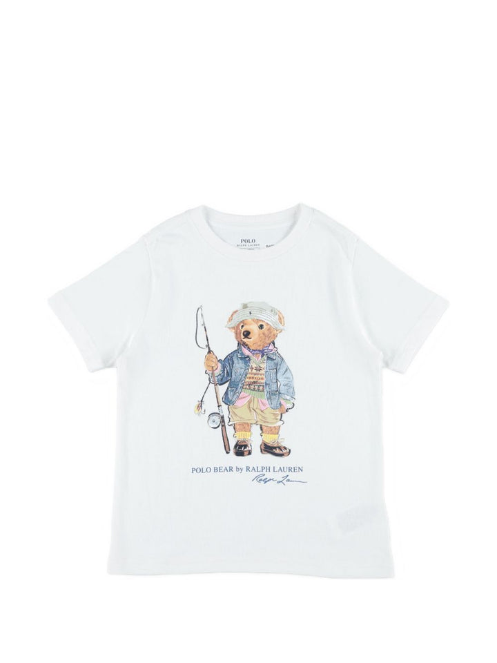 T-shirt bianca per bambino 323B18890 002 Ralph Lauren Kids 