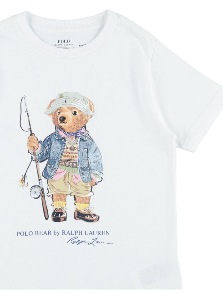 T-shirt bianca per bambino 323B18890 002 Ralph Lauren Kids 