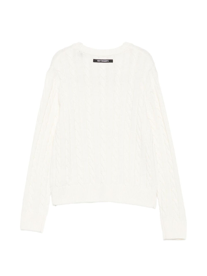 Maglione bianco per bambina 15200 0112 Roy Rogers Kids 
