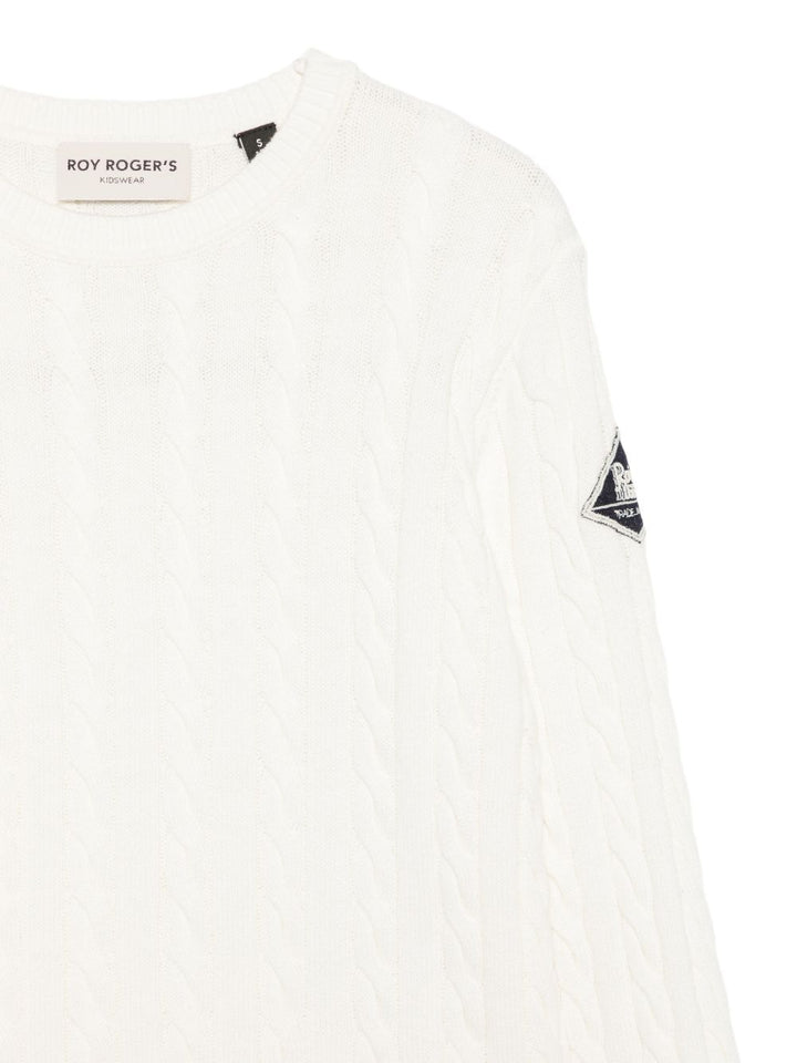 Maglione bianco per bambino 40100K 0112 Roy Rogers Kids 