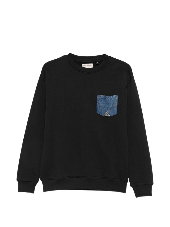 Felpa nera per bambino 48500 0639 Roy Rogers Kids 