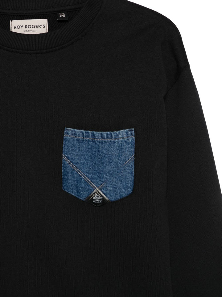 Felpa nera per bambino 48500 0639 Roy Rogers Kids 