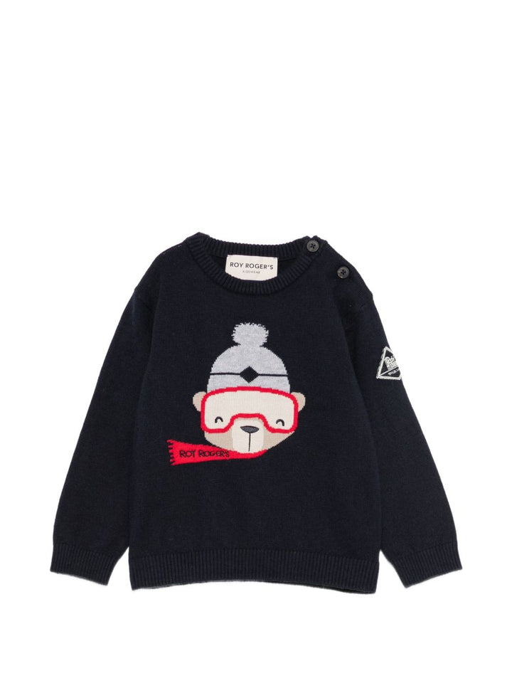 Maglione blu navy per neonato 6400 3885 Roy Rogers Kids 