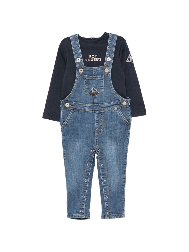 Completo jeans blu navy per neonato 79K1 3885 Roy Rogers Kids 