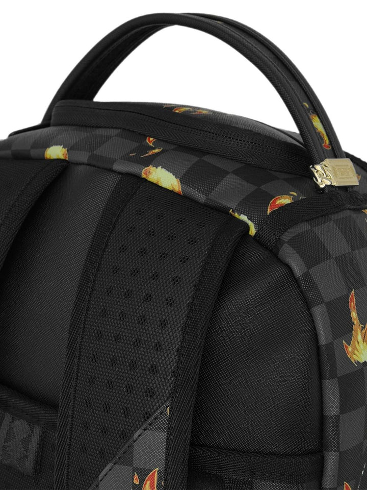 Zaino nero "fiamme" per bambino 910B8730 NSZ Sprayground Kids 