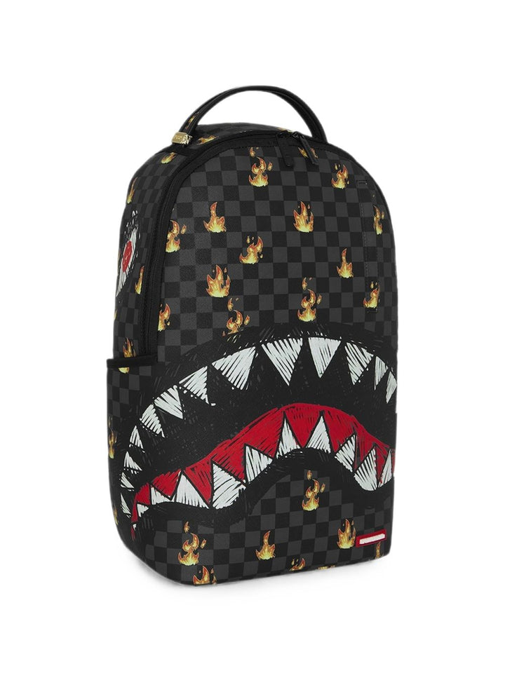 Zaino nero "fiamme" per bambino 910B8730 NSZ Sprayground Kids 