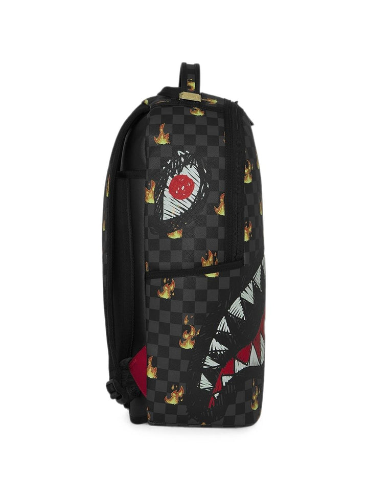 Zaino nero "fiamme" per bambino 910B8730 NSZ Sprayground Kids 