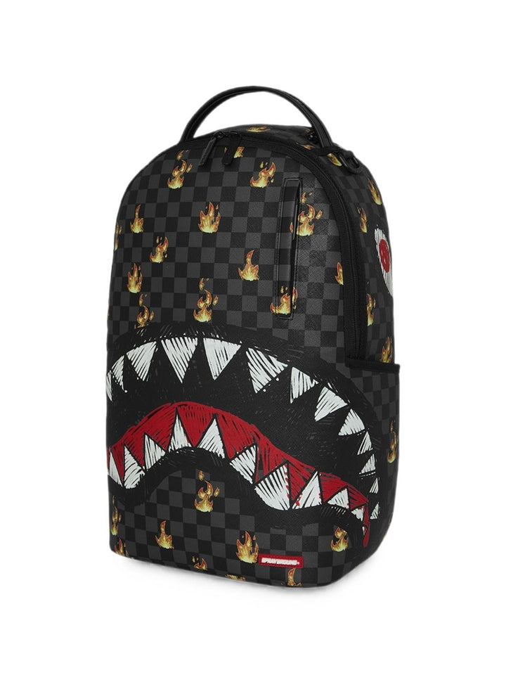 Zaino nero "fiamme" per bambino 910B8730 NSZ Sprayground Kids 