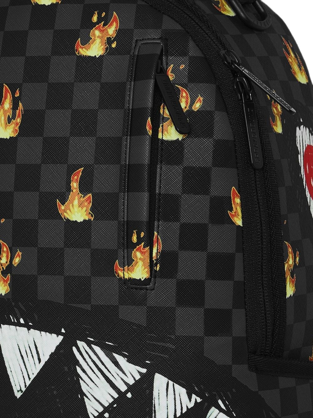 Zaino nero "fiamme" per bambino 910B8730 NSZ Sprayground Kids 
