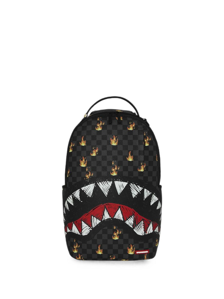 Zaino nero "fiamme" per bambino 910B8730 NSZ Sprayground Kids 