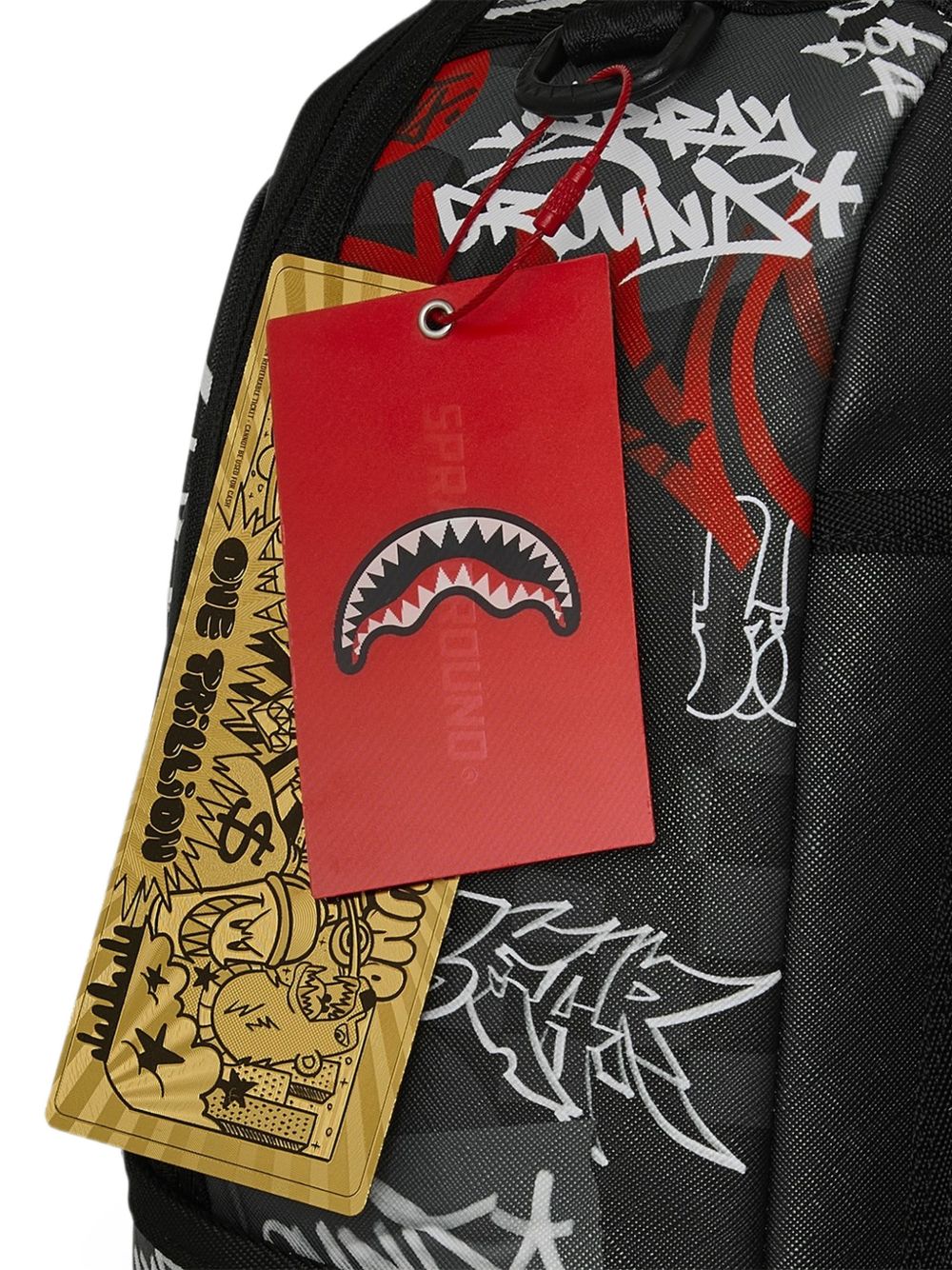 Zaino nero/rosso/bianco per bambino 910B8874 NSZ Sprayground Kids 