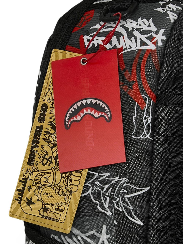Zaino nero/rosso/bianco per bambino 910B8874 NSZ Sprayground Kids 