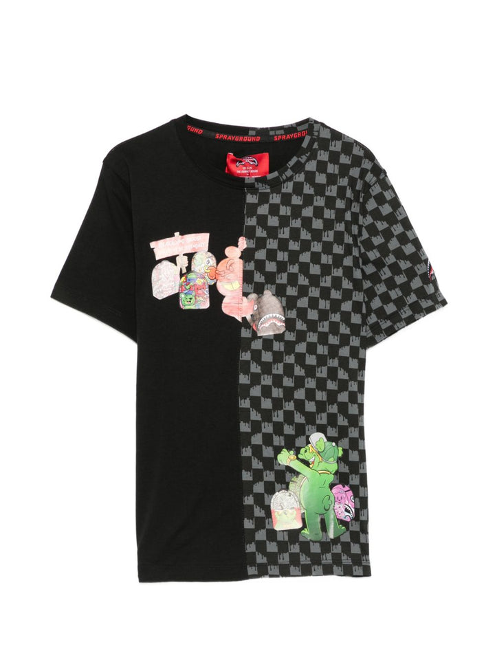 T-shirt nero per bambino SPY1495 ROS Sprayground Kids 