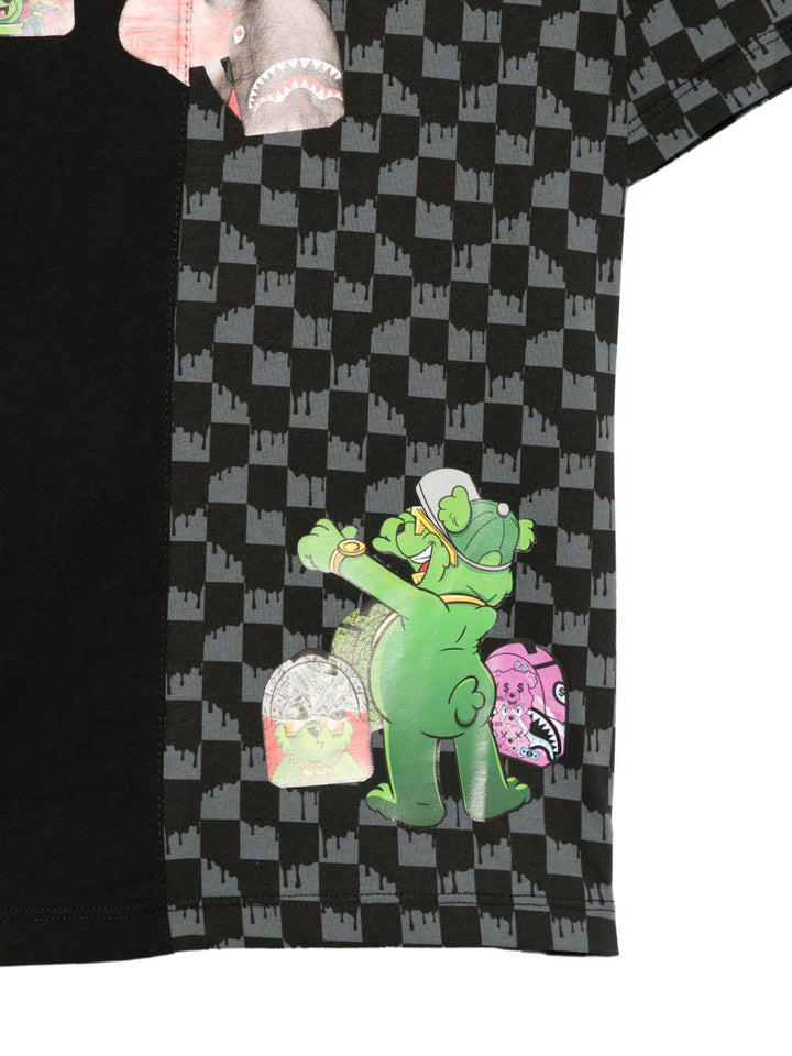 T-shirt nero per bambino SPY1495 ROS Sprayground Kids 