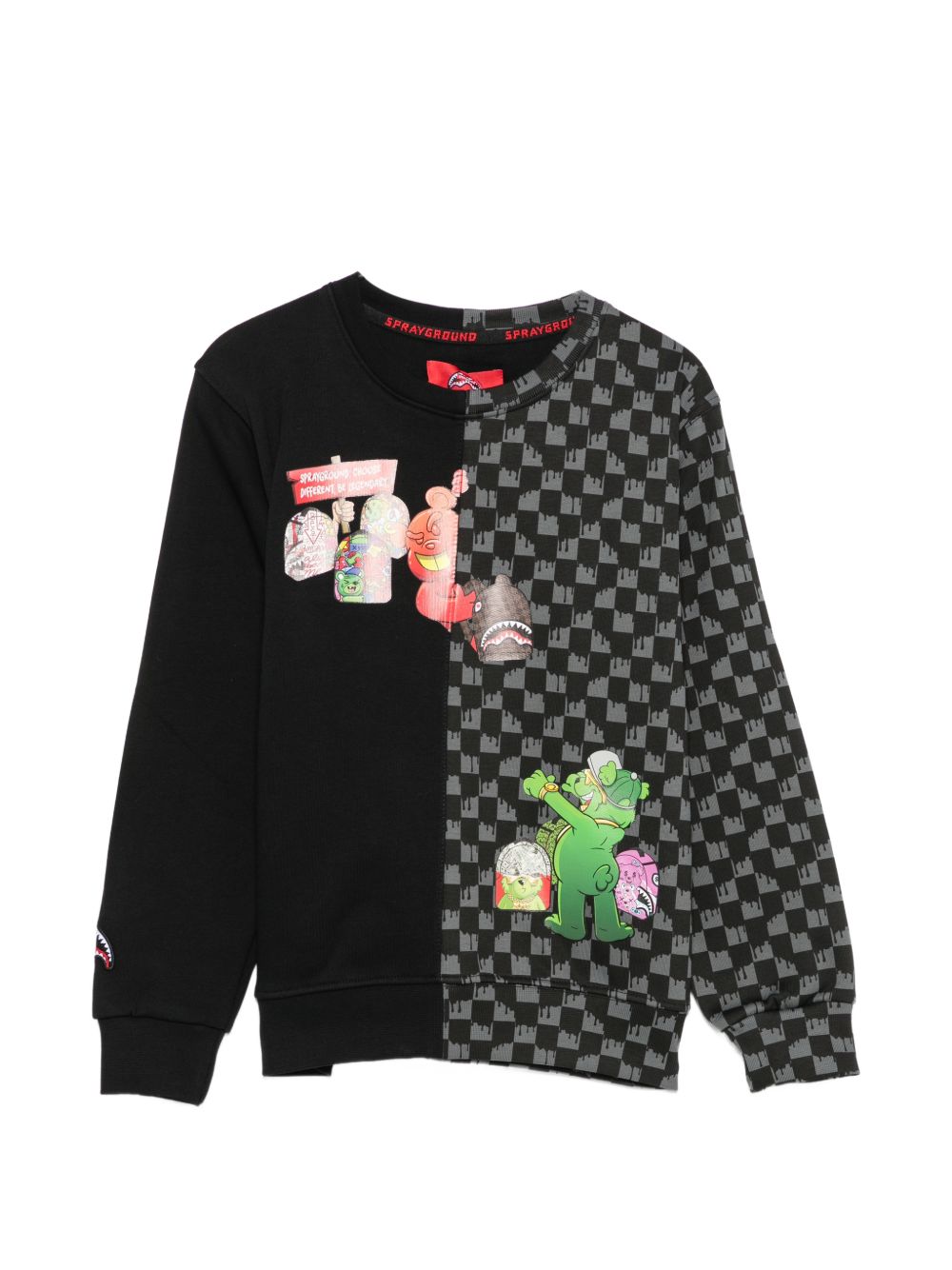 Felpa nera per bambino SPY1496G ROS Sprayground Kids 