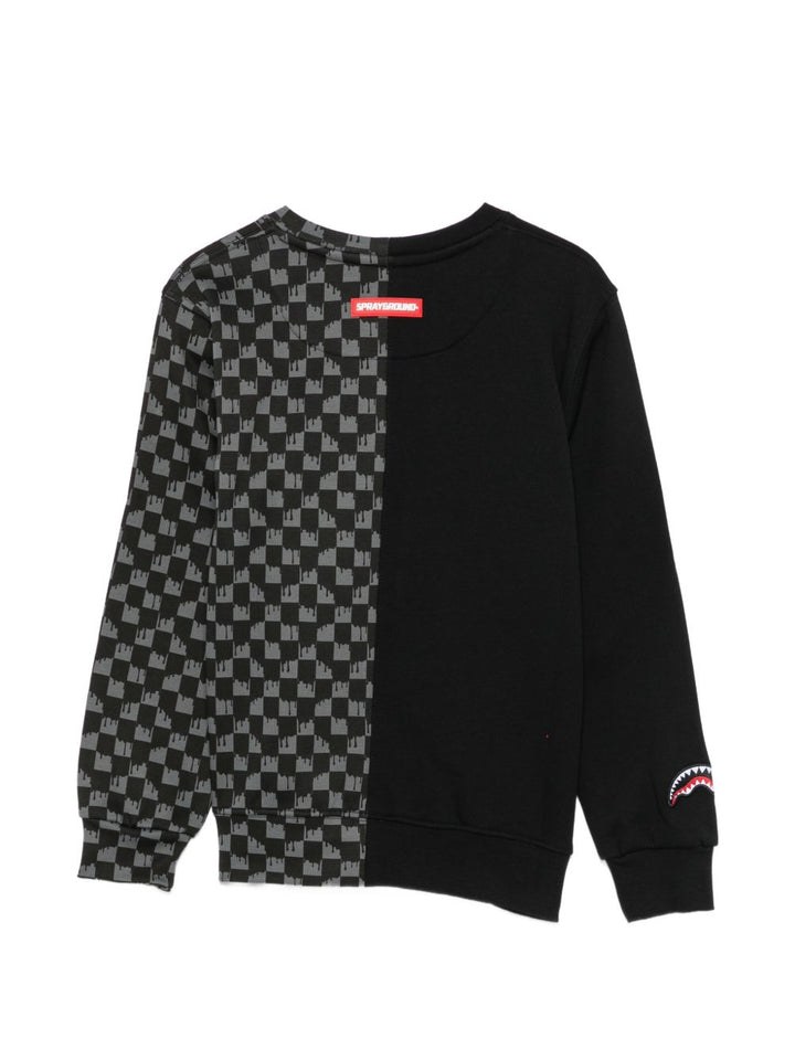 Felpa nera per bambino SPY1496G ROS Sprayground Kids 