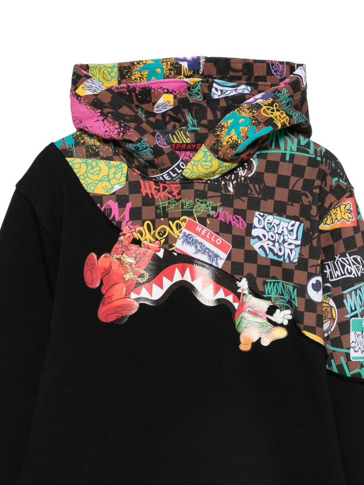 Felpa nera per bambino SPY1503G NER Sprayground Kids 