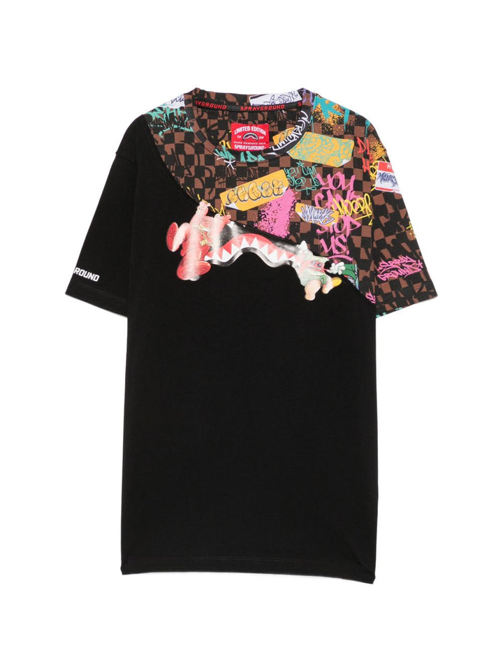 T-shirt nero per bambino SPY1504 NER Sprayground Kids 
