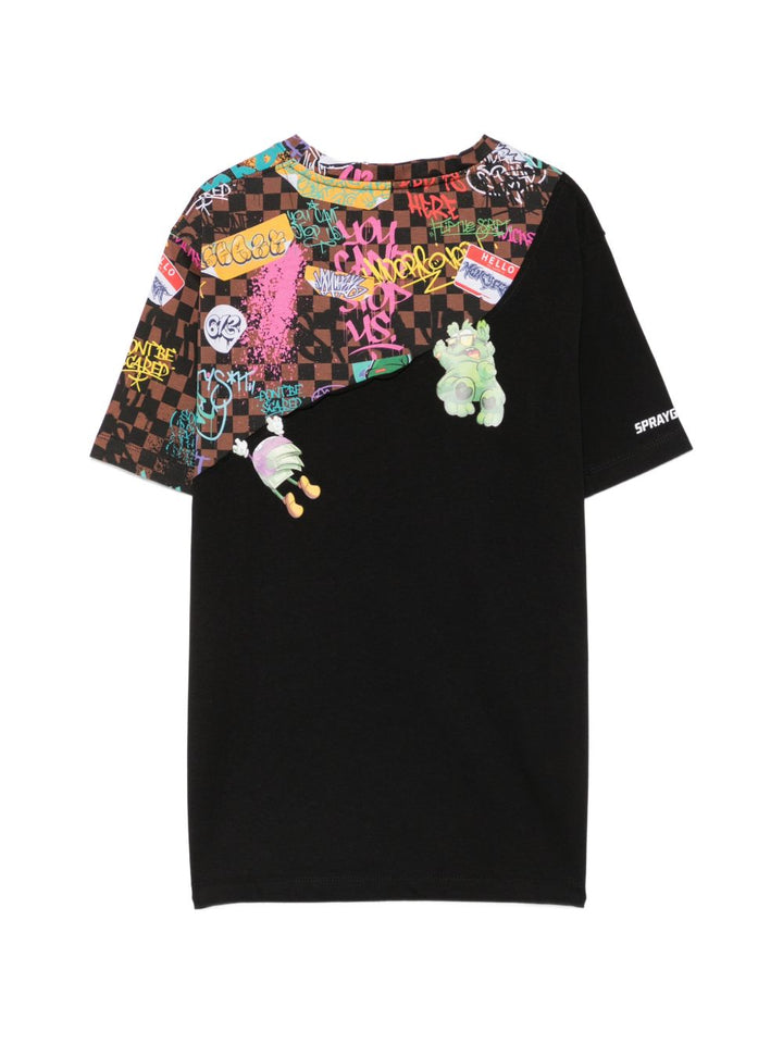 T-shirt nero per bambino SPY1504 NER Sprayground Kids 