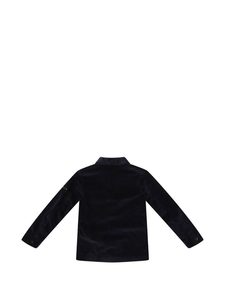 Camicia nera per bambino 61200002S0199 V0020 Stone Island Kids 