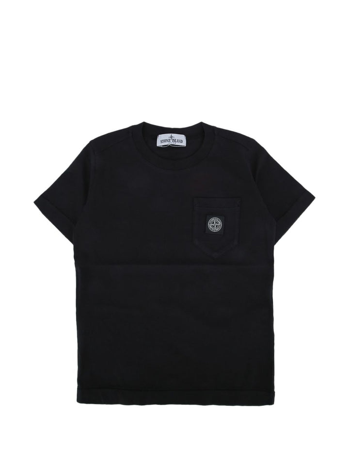T-shirt nero per bambino 62100003S0047 V0029 Stone Island Kids 