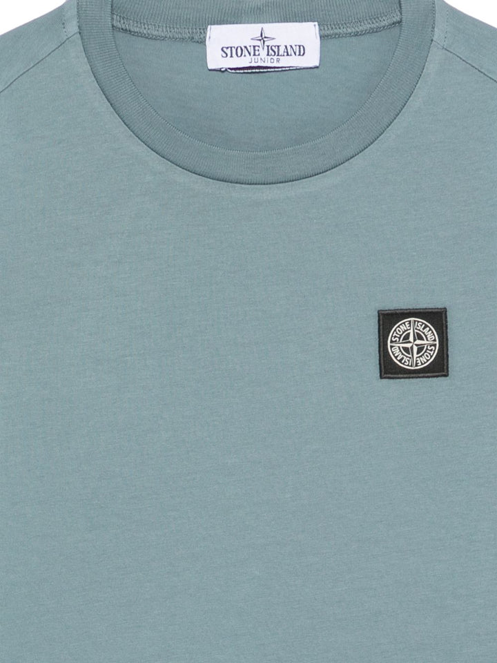 T-shirt blu polvere per bambino 62100003S0047 V004B Stone Island Kids 