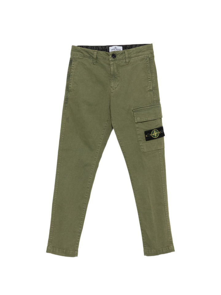Pantalone verde militare per bambino 63100003S0198 V015G Stone Island Kids 