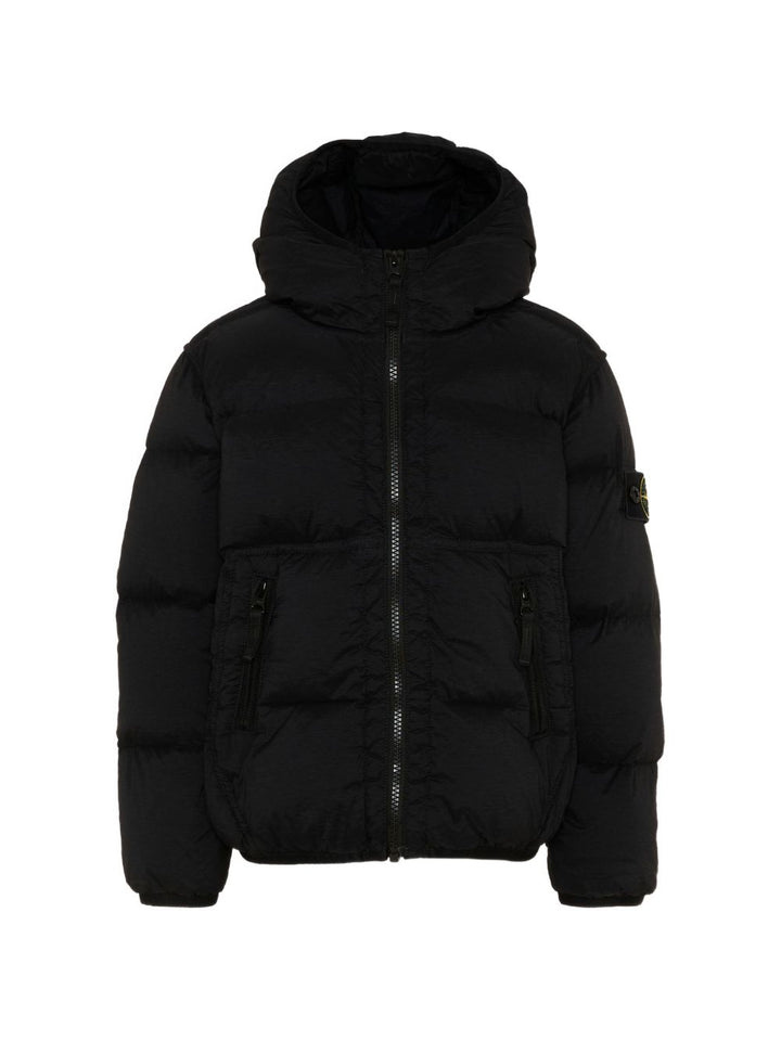 Giubbotto nero per bambino 64100004S0028 V0029 Stone Island Kids 