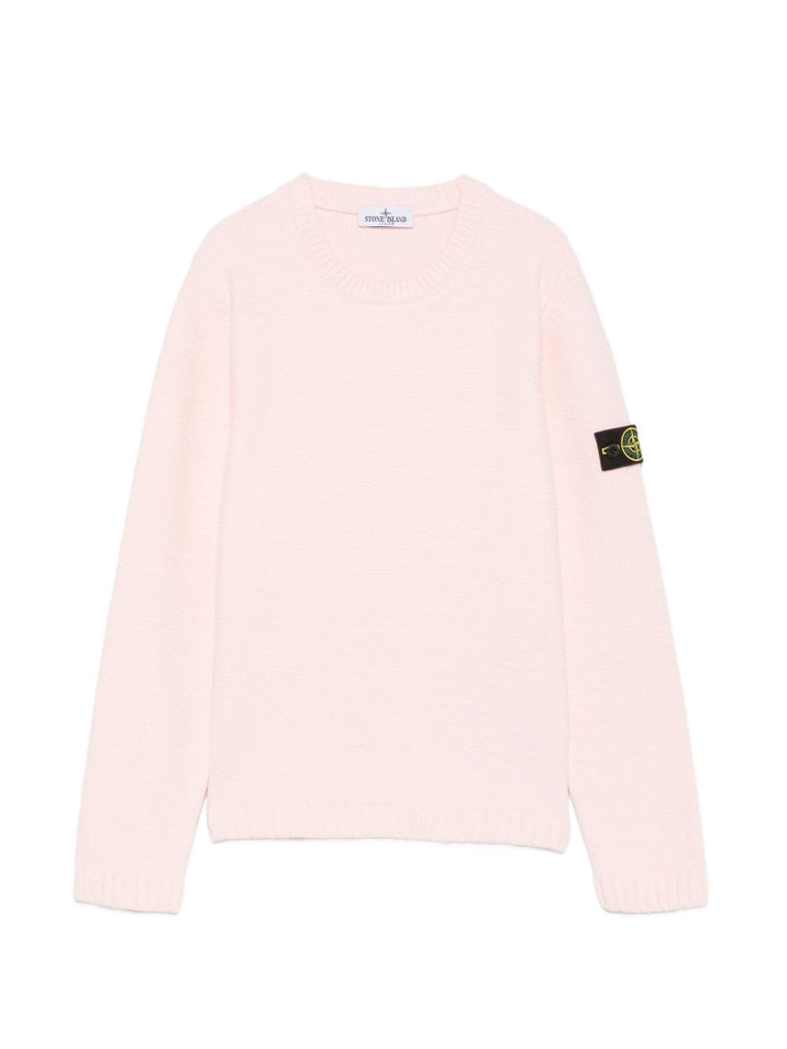Maglione rosa chiaro per bambino 65100001S0M17 V0085 Stone Island Kids 