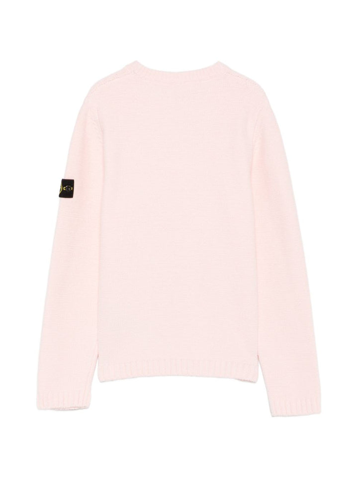 Maglione rosa chiaro per bambino 65100001S0M17 V0085 Stone Island Kids 