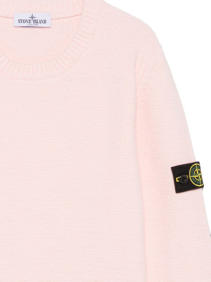 Maglione rosa chiaro per bambino 65100001S0M17 V0085 Stone Island Kids 