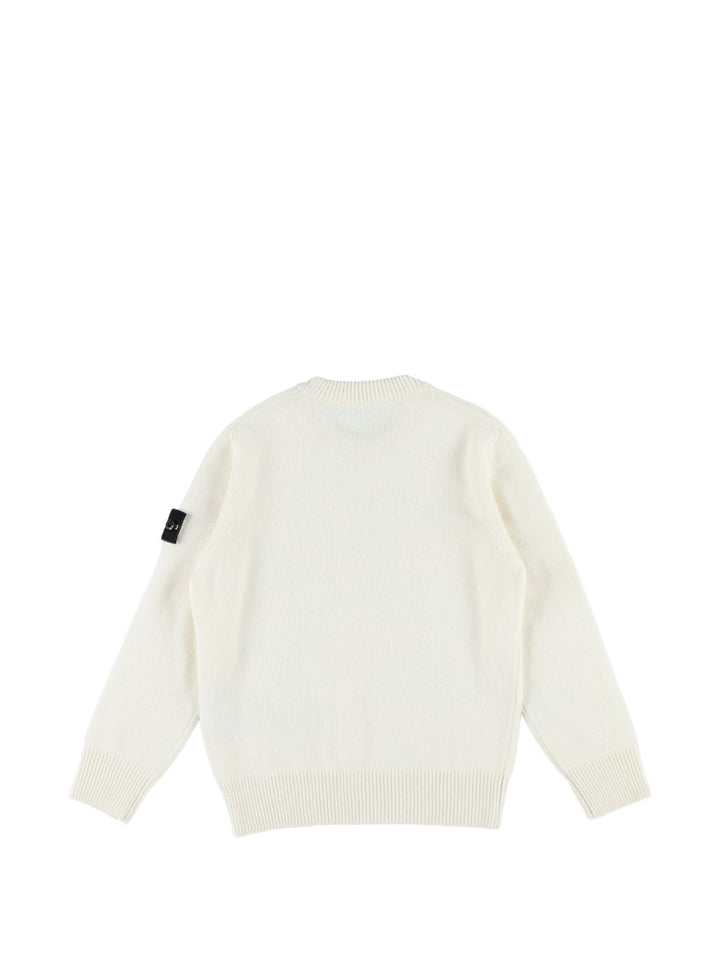 Maglione bianco per bambino 65100002S00M1 V0001 Stone Island Kids 