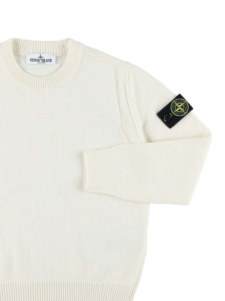 Maglione bianco per bambino 65100002S00M1 V0001 Stone Island Kids 