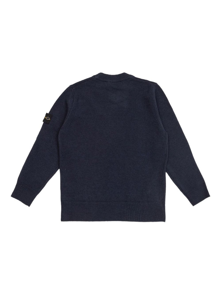 Maglione blu navy per bambino 65100002S00M1 V0020 Stone Island Kids 