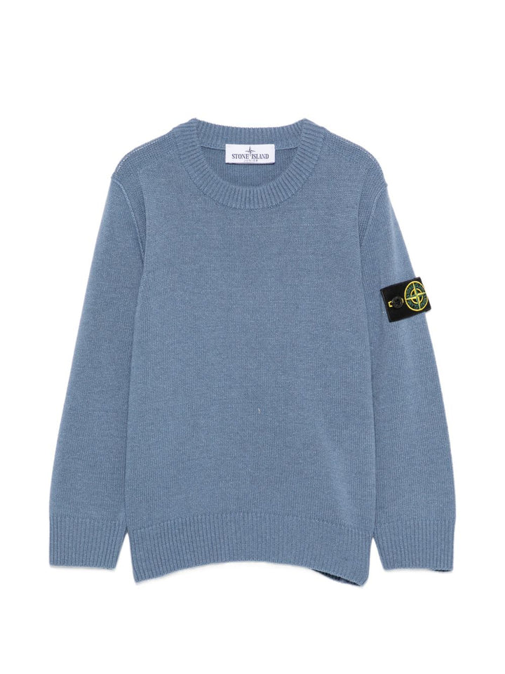 Maglione blu per bambino 65100002S00M1 V004B Stone Island Kids 