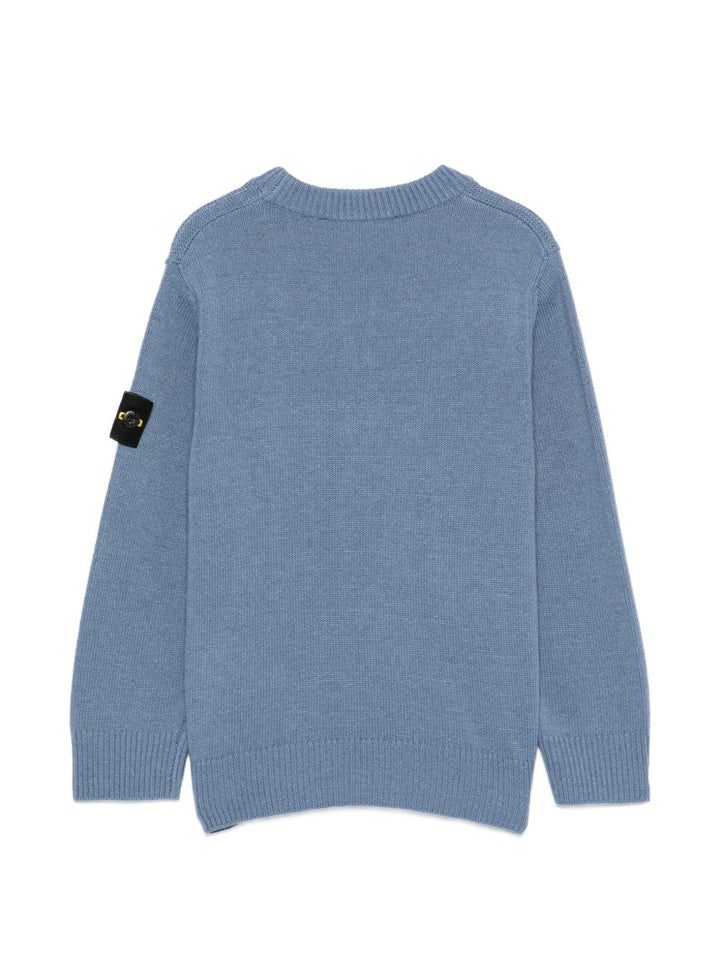 Maglione blu per bambino 65100002S00M1 V004B Stone Island Kids 
