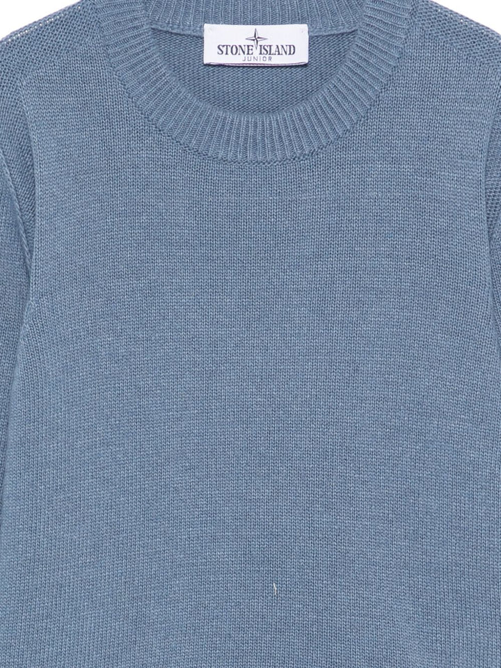 Maglione blu per bambino 65100002S00M1 V004B Stone Island Kids 