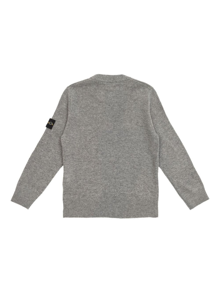 Maglione grigio per bambino 65100002S00M1 V0M67 Stone Island Kids 