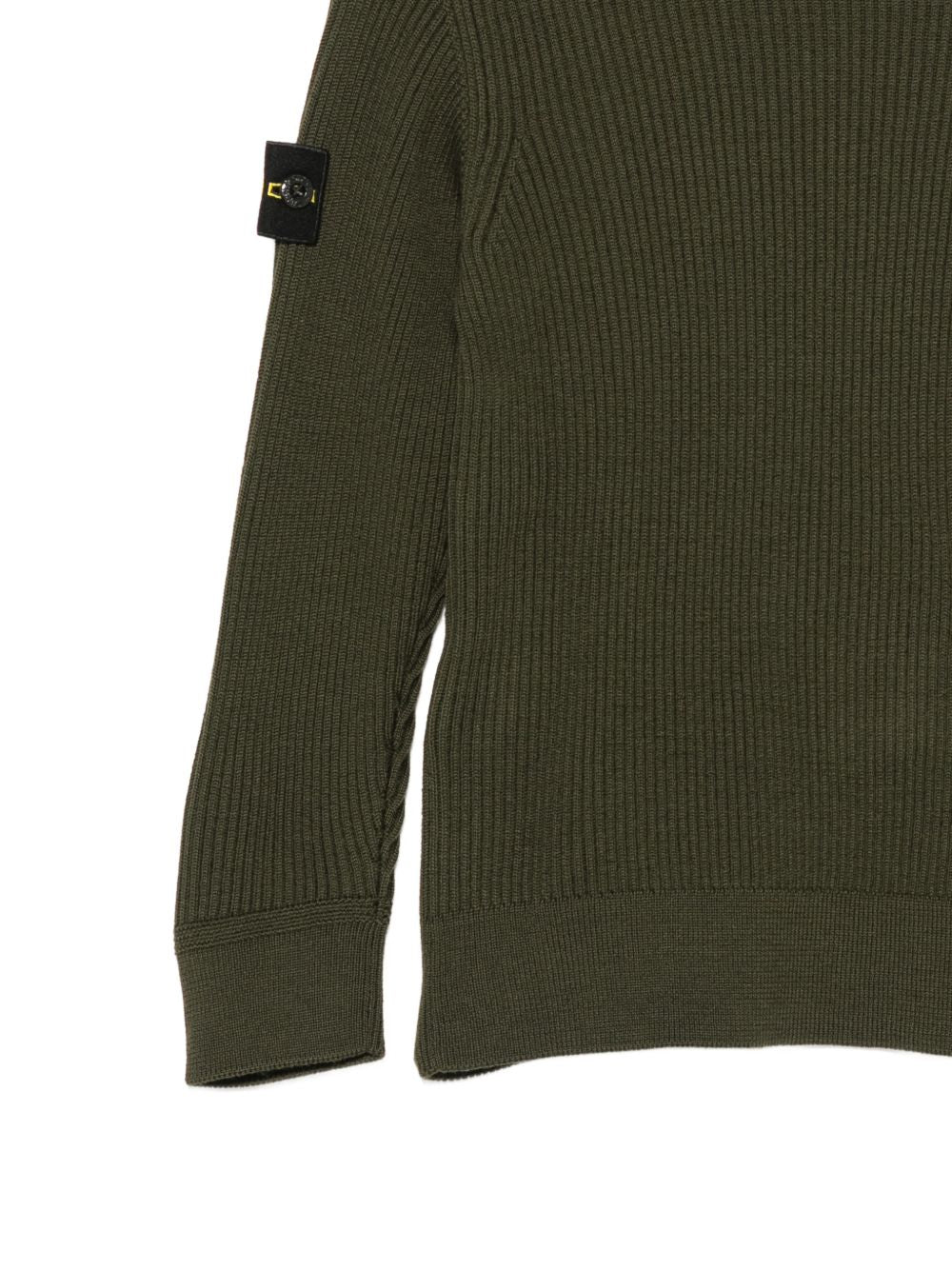Maglione verde militare per bambino 65100010S0C02 V005G Stone Island Kids 