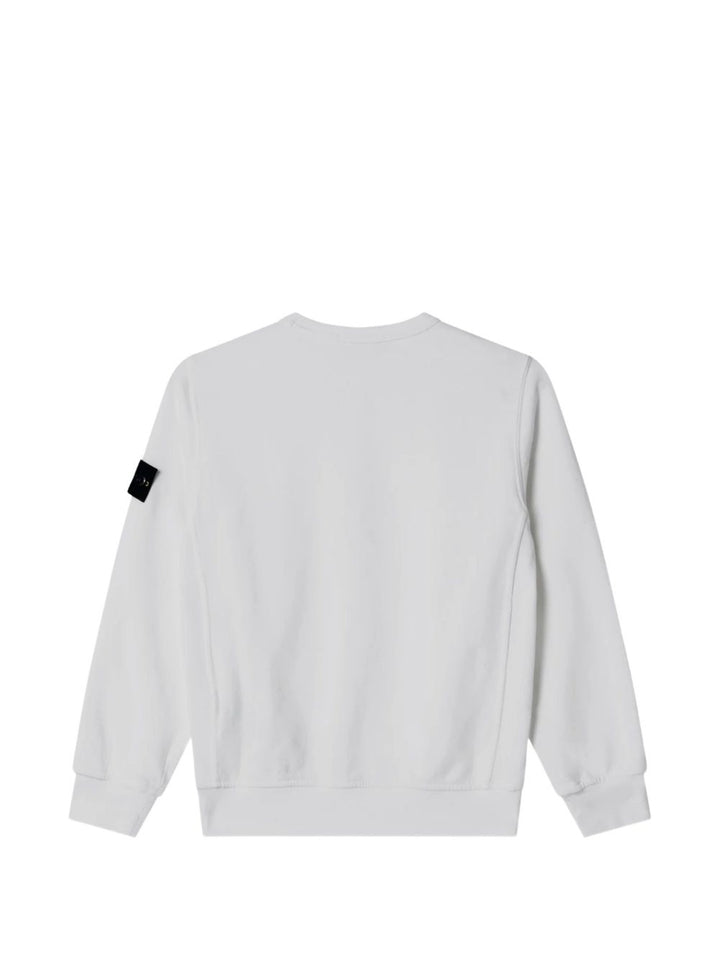 Felpa bianca per bambino 66100001S0A20 V0001 Stone Island Kids 