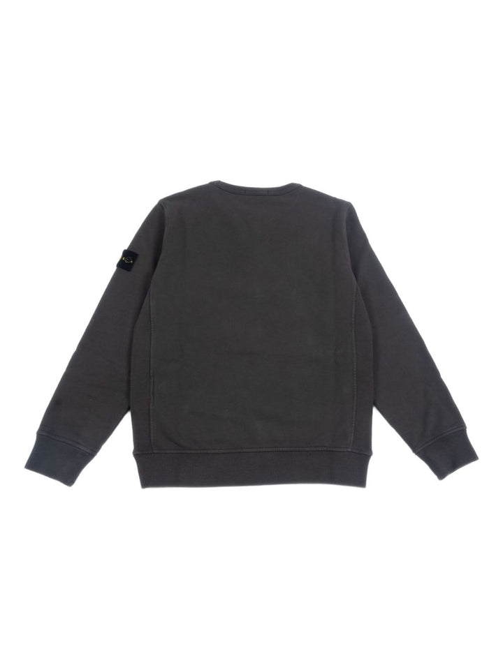 Felpa grigio scuro per bambino 66100001S0A20 V0065 Stone Island Kids 