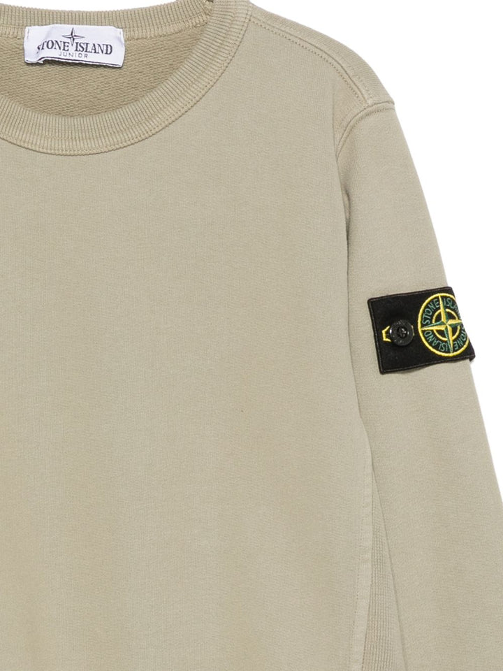 Felpa marrone per bambino 66100001S0A20 V0068 Stone Island Kids 