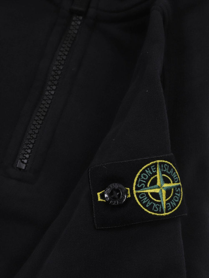 Felpa nera per bambino 66100005S0A20 V0029 Stone Island Kids 